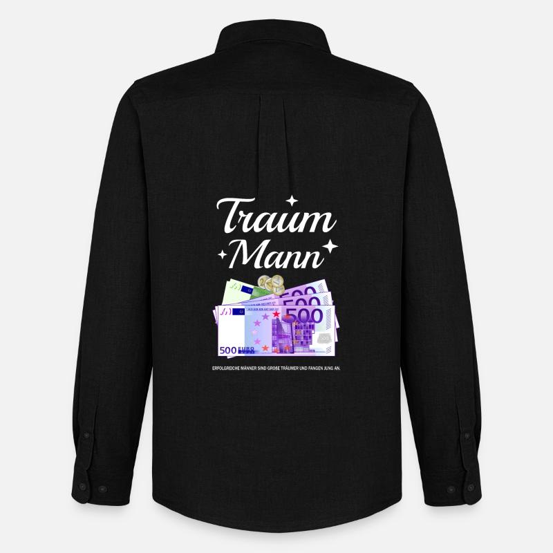 Traum Mann - Männer Oxford Hemd von Stanley/Stella - Schwarz