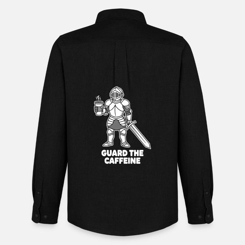 Kaffeekämpfer Ritter - Männer Oxford Hemd von Stanley/Stella - Schwarz