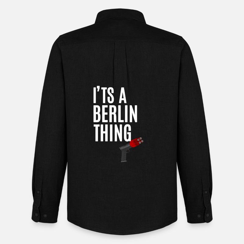 Berlin Thing Silvester - Männer Oxford Hemd von Stanley/Stella - Schwarz
