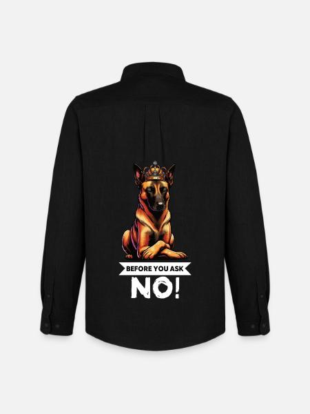 Before You Ask Malinois Belgian Shepherd Dog - Men's Oxford Shirt by Stanley/Stella - black