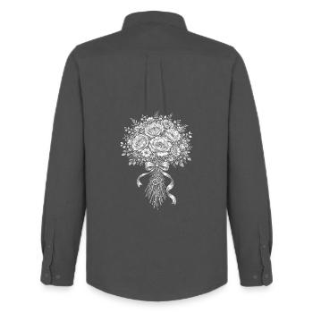 Bouquet de mariée - Chemise Oxford homme Stanley/Stella - charbon - Dos - AI Model Male 185 dark (185cm)