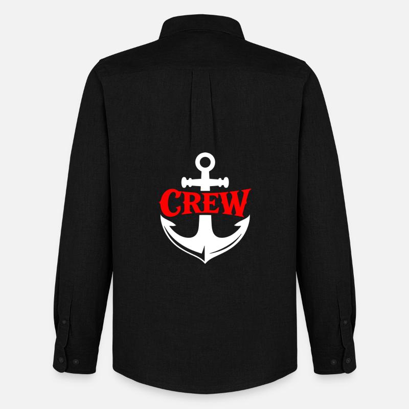 Anker Crew Symbol - Männer Oxford Hemd von Stanley/Stella - Schwarz