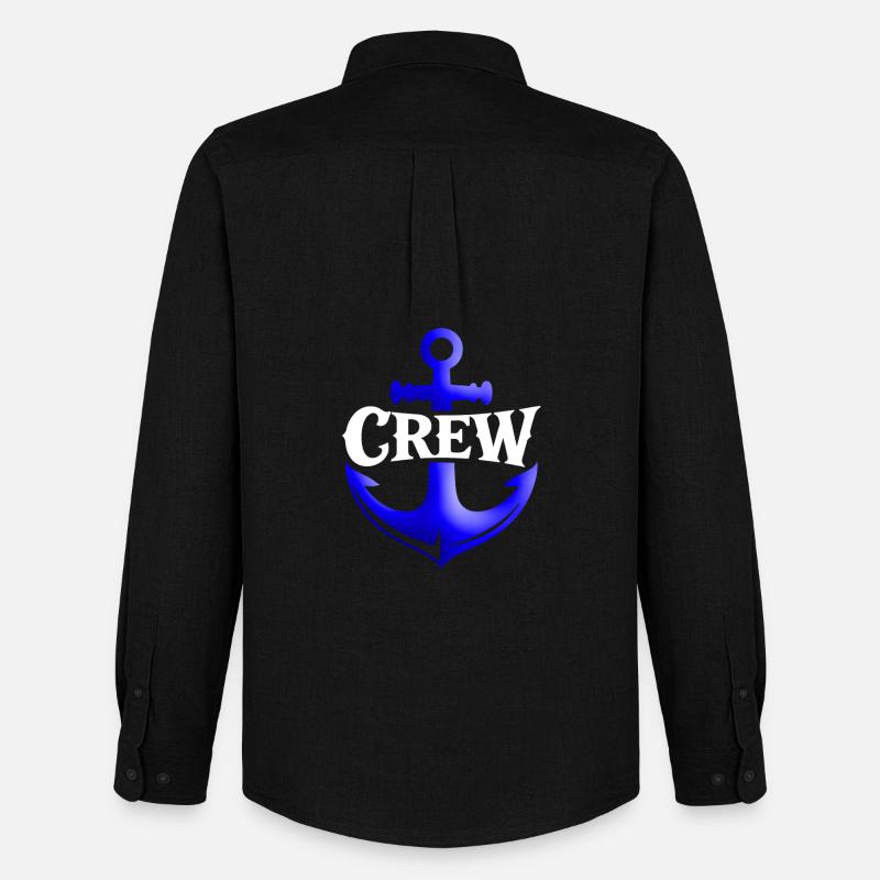 Ankercrew Schriftzug - Männer Oxford Hemd von Stanley/Stella - Schwarz