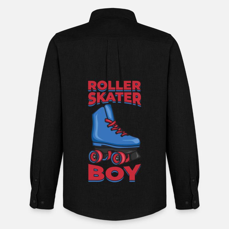 Rollerskates Junge - Männer Oxford Hemd von Stanley/Stella - Schwarz