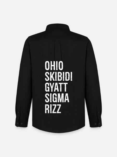 ohio skibidi gyatt sigma rizz - Stanley/Stella Oxfordskjorte herre - svart