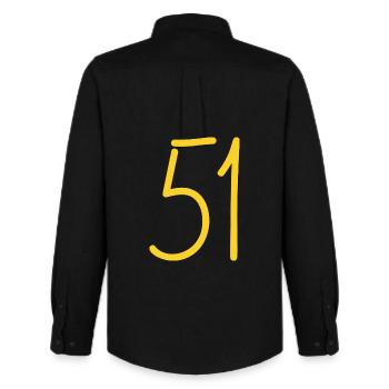 51 - Männer Oxford Hemd von Stanley/Stella - Schwarz - Hinten - AI Model Male 185 dark (185cm)