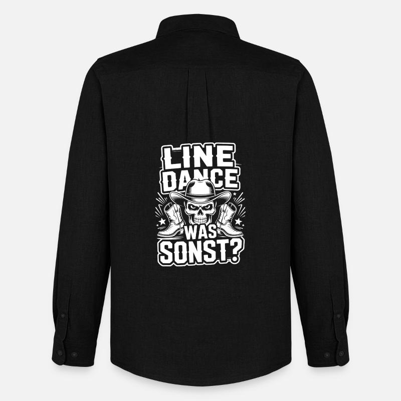 Line Dance What Else Skull - Men's Oxford Shirt by Stanley/Stella - black
