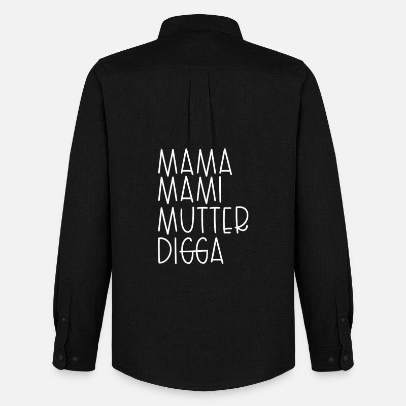 Mama Mami Mutter Digga - Männer Oxford Hemd von Stanley/Stella - Schwarz