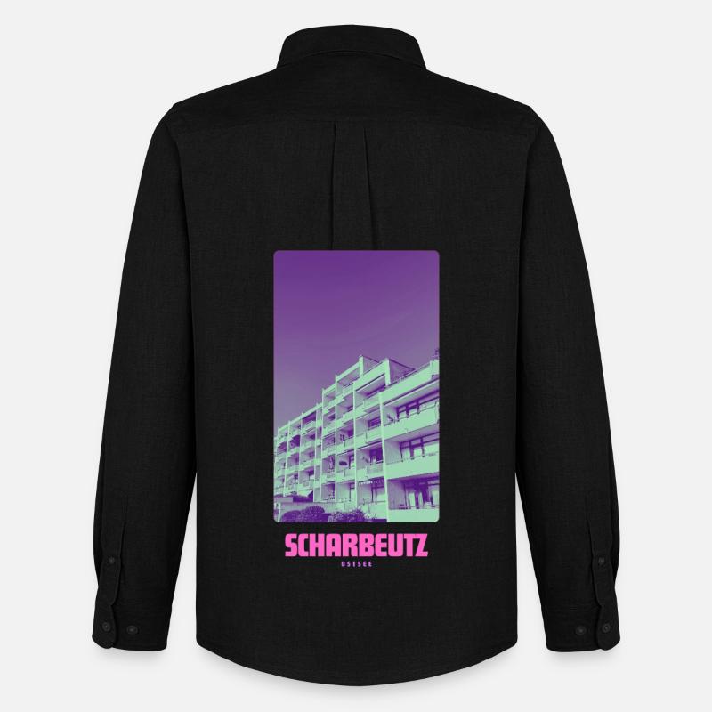 Scharbeutz Ostsee - Männer Oxford Hemd von Stanley/Stella - Schwarz