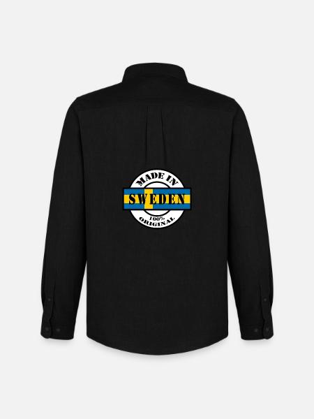 TILLVERKAD I SVERIGE, Sverige, Svenska, Skandinavien - Stanley/Stella Oxfordskjorta Herr - svart