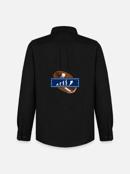 EVOLUTION AMERICAN FOOTBALL USA Gift - Men's Oxford Shirt by Stanley/Stella - black
