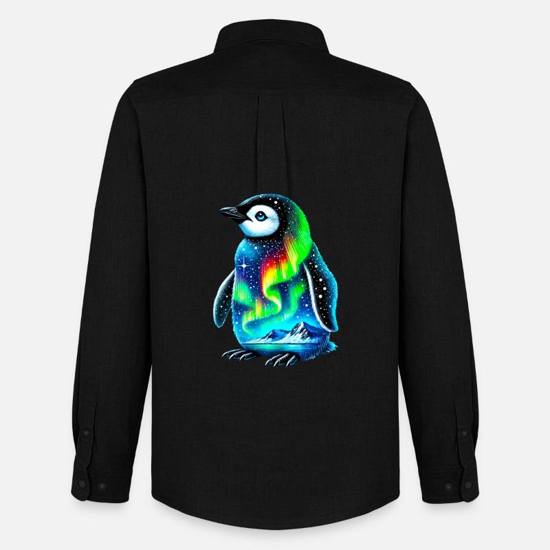Pinguin - Männer Oxford Hemd von Stanley/Stella - Schwarz