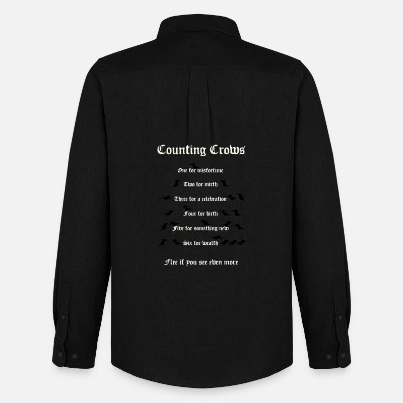 Crow Counting - Männer Oxford Hemd von Stanley/Stella - Schwarz