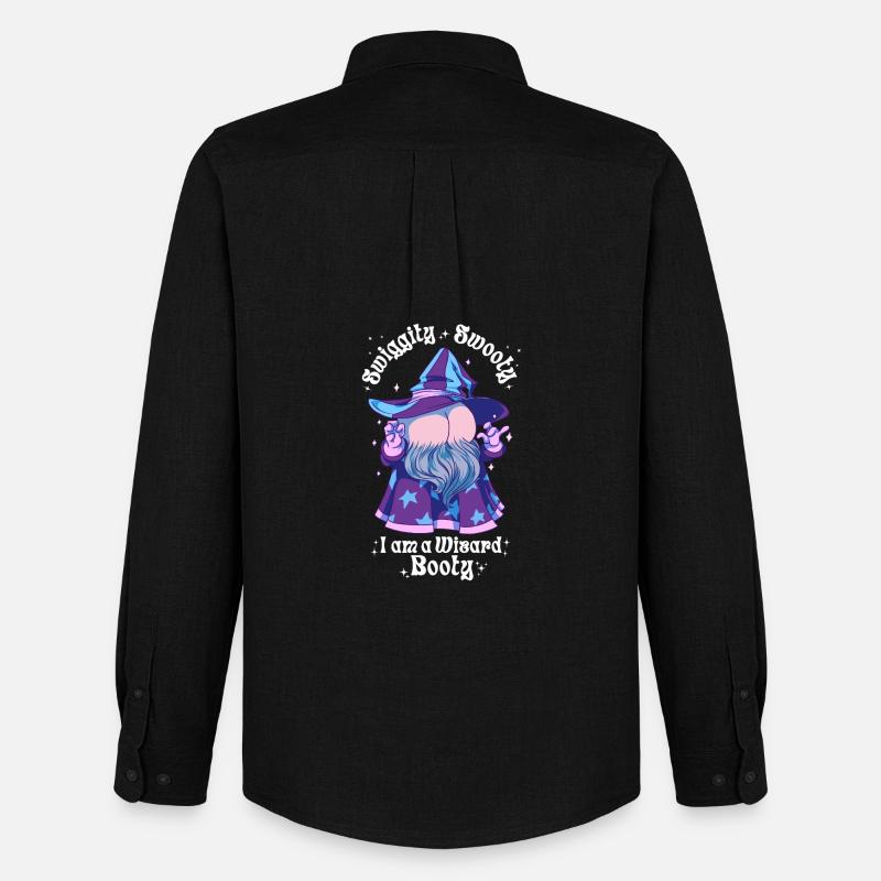 Wizard Booty Butttober - Männer Oxford Hemd von Stanley/Stella - Schwarz