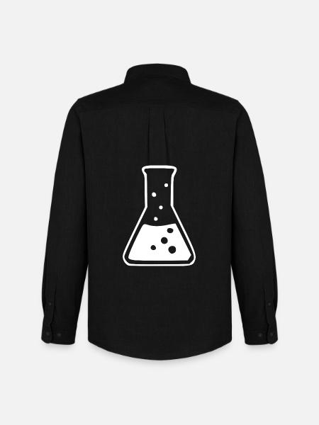 Chemie_Symbol_schwarzweiss_Wissenschaft_science - Men's Oxford Shirt by Stanley/Stella - black