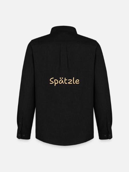 Spätzle - Männer Oxford Hemd von Stanley/Stella - Schwarz