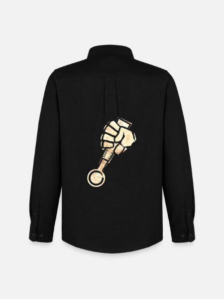 Empowerment Fist with Tap Handle - Men's Oxford Shirt by Stanley/Stella - black
