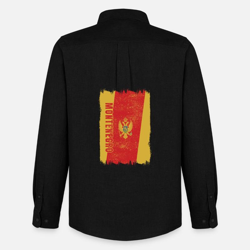 Montenegro Flagge - Männer Oxford Hemd von Stanley/Stella - Schwarz