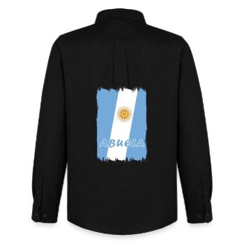 Argentina grandmother design - Men's Oxford Shirt by Stanley/Stella - black - Back - AI Model Male 185 dark (185cm)