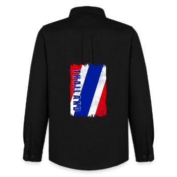 drapeau de la Thaïlande - Chemise Oxford homme Stanley/Stella - noir - Dos - AI Model Male 185 dark (185cm)