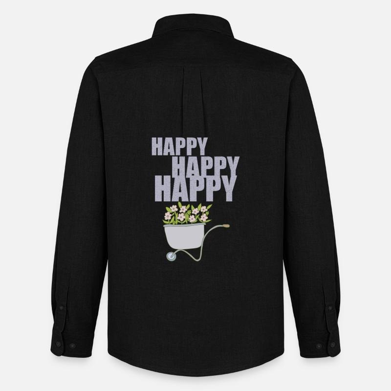 SCHUBKARREN HAPPY - Männer Oxford Hemd von Stanley/Stella - Schwarz