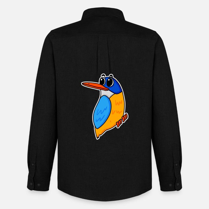 Niedlicher Eisvogel - Männer Oxford Hemd von Stanley/Stella - Schwarz