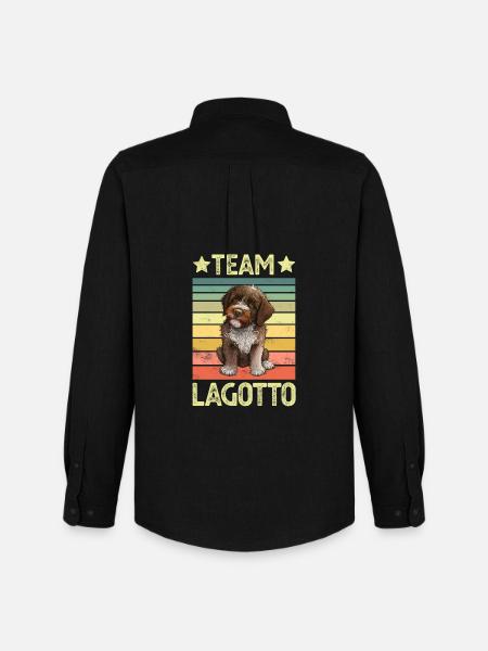 Dog Lagotto Romagnolo - Men's Oxford Shirt by Stanley/Stella - black