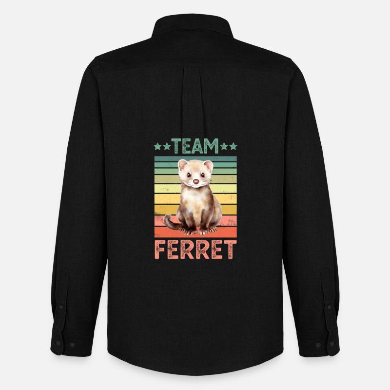 Frettchen - Männer Oxford Hemd von Stanley/Stella - Schwarz