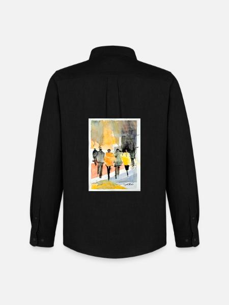 Mode populaire - Chemise Oxford homme Stanley/Stella - noir
