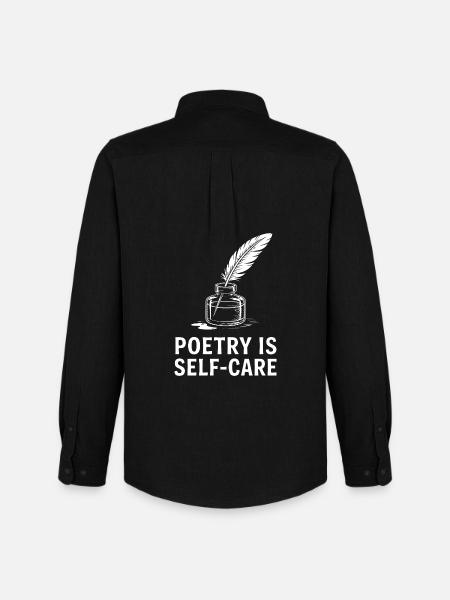 Poetry as Self-Care - Men's Oxford Shirt by Stanley/Stella - black