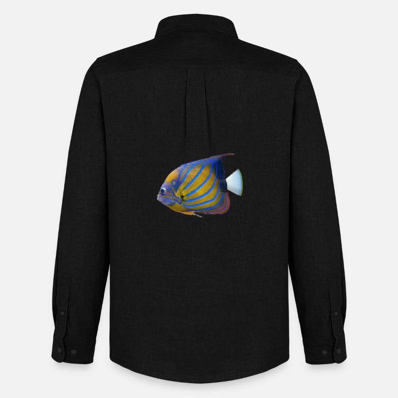fish tropical - Männer Oxford Hemd von Stanley/Stella - Schwarz