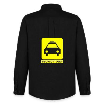 Drive Taxi Boycott UBER - Men's Oxford Shirt by Stanley/Stella - black - Back - AI Model Male 185 dark (185cm)