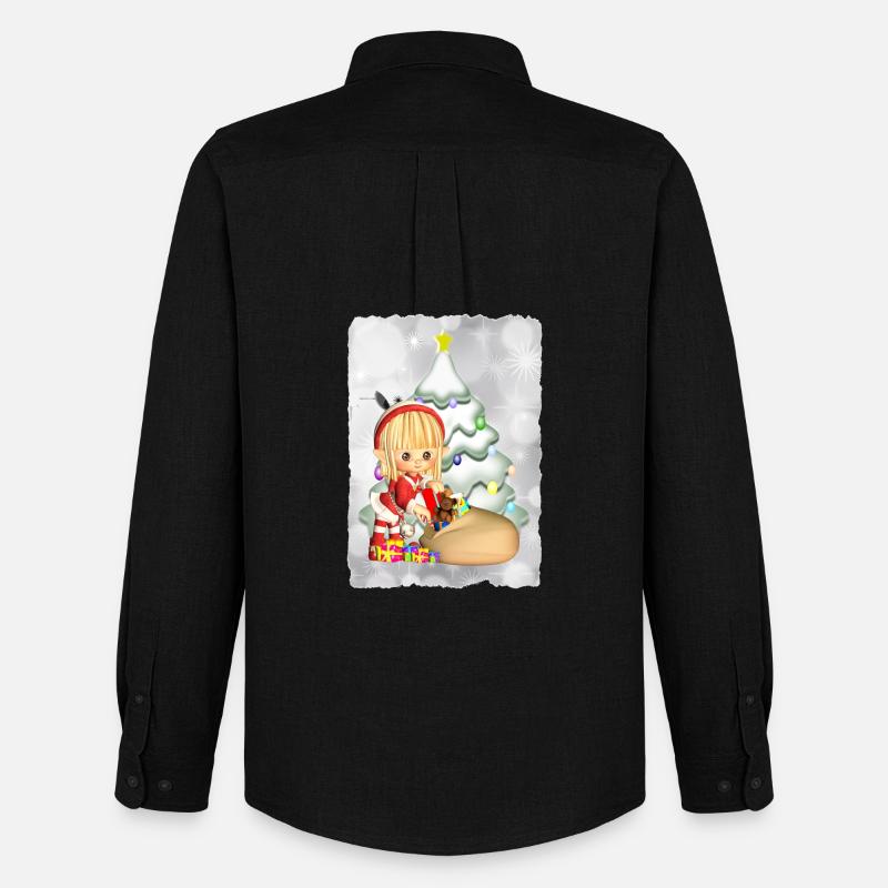 Geschenke Elf - Männer Oxford Hemd von Stanley/Stella - Schwarz