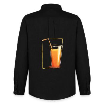 Boire dans un cadre - Chemise Oxford homme Stanley/Stella - noir - Dos - AI Model Male 185 dark (185cm)