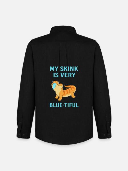 Lizard Blue Tongue - Men's Oxford Shirt by Stanley/Stella - black