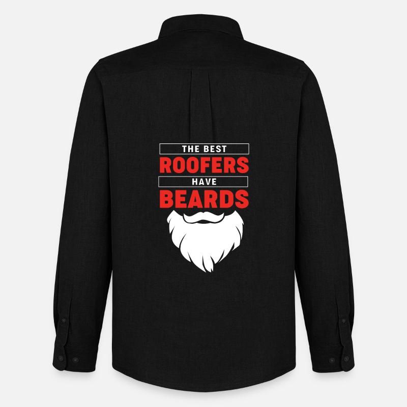 Dachdecker Handwerker Beruf Spruch - Männer Oxford Hemd von Stanley/Stella - Schwarz