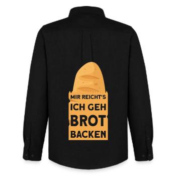 BAKER I'VE HAD ENOUGH, I'M GOING TO BAKE BREAD - Men's Oxford Shirt by Stanley/Stella - black - Back - AI Model Male 185 dark (185cm)