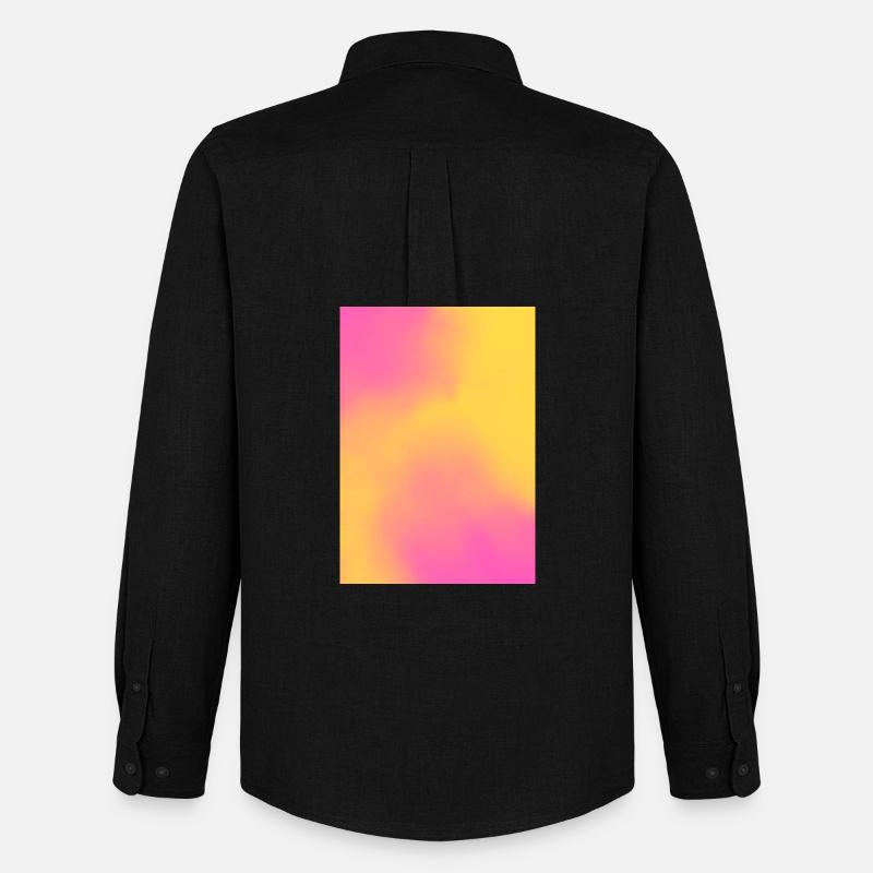 Gradient - gul pink kan tilpasses - Oxfordskjorte herre Stanley/Stella - sort
