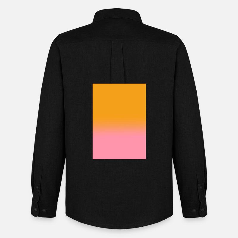 Gradient - orange rosa personalisierbar - Männer Oxford Hemd von Stanley/Stella - Schwarz