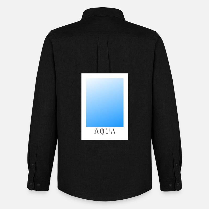Aqua - Männer Oxford Hemd von Stanley/Stella - Schwarz