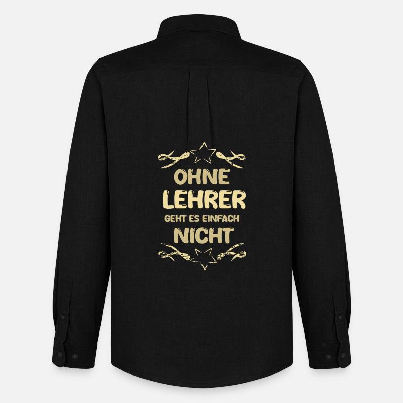 Lehrer Lehrer - Männer Oxford Hemd von Stanley/Stella - Schwarz