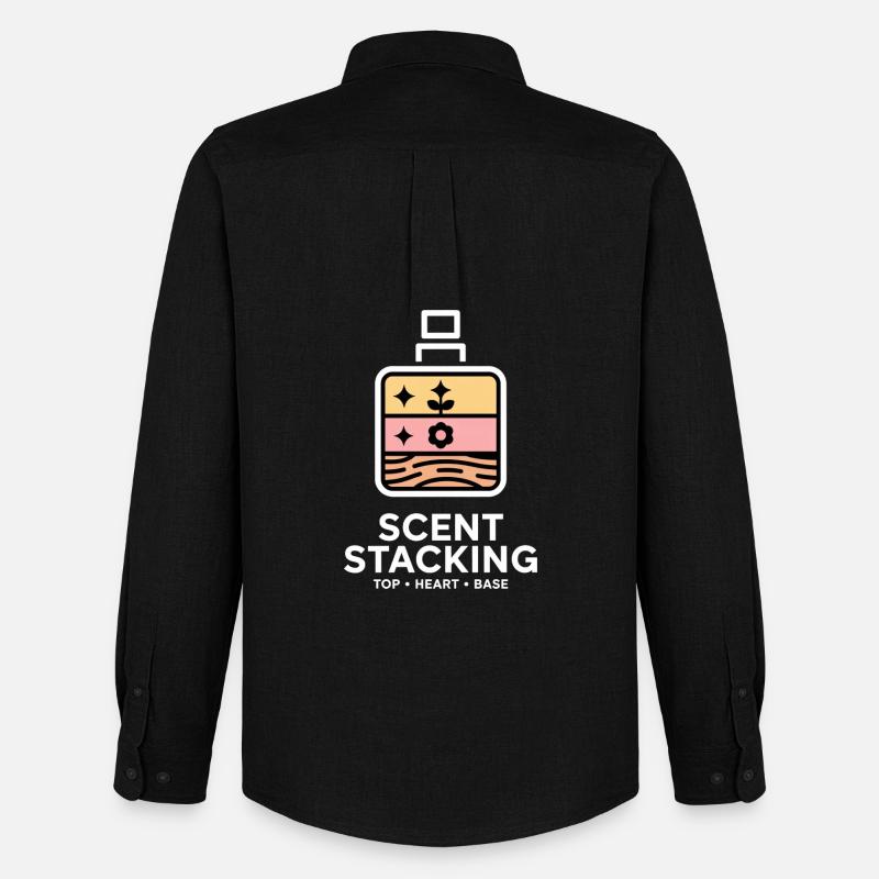 Scent Stacking Top Heart Base Notes - Männer Oxford Hemd von Stanley/Stella - Schwarz
