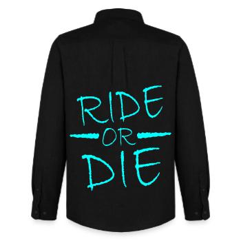 Ride or Die - Men's Oxford Shirt by Stanley/Stella - black - Back - AI Model Male 185 dark (185cm)