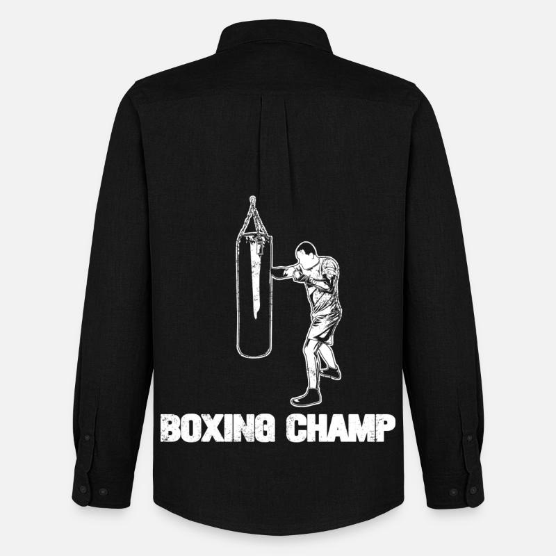 Boxing Champ - Männer Oxford Hemd von Stanley/Stella - Schwarz