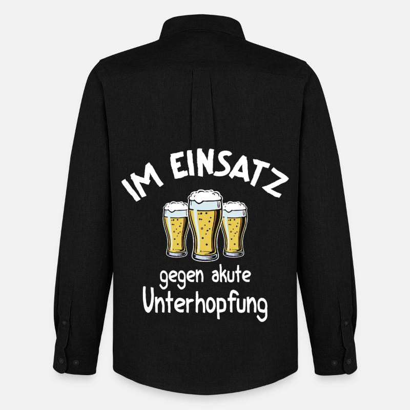 Underhopping Insert – Serveuse Bartender Bière - Chemise Oxford homme Stanley/Stella - noir