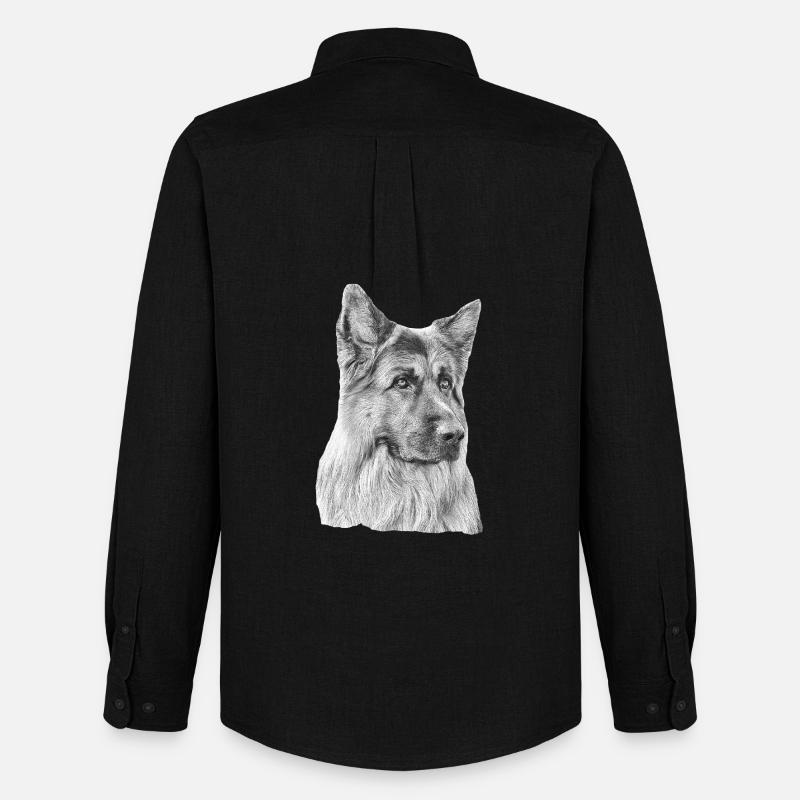 Altdeutscher Schäferhund Deutscher Schäferhund - Männer Oxford Hemd von Stanley/Stella - Schwarz