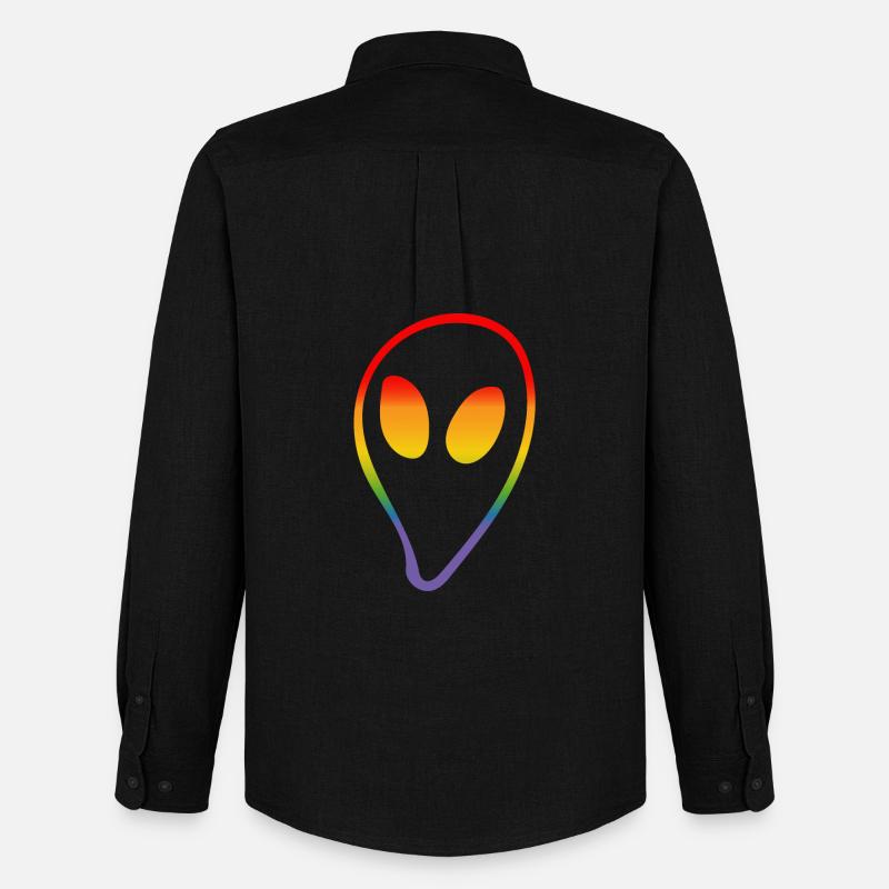 Regenbogen Alien LGBTQI lgbt tshirt - Männer Oxford Hemd von Stanley/Stella - Schwarz