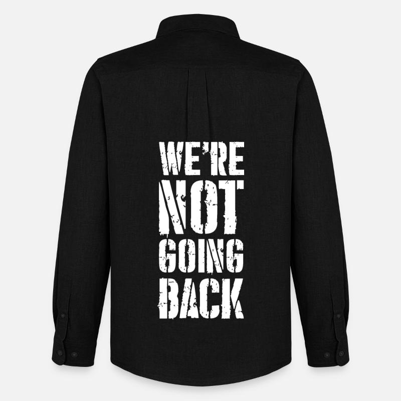 we're not going back - Männer Oxford Hemd von Stanley/Stella - Schwarz