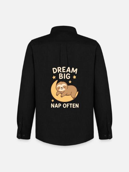 Sloth - Dream Big - Men's Oxford Shirt by Stanley/Stella - black