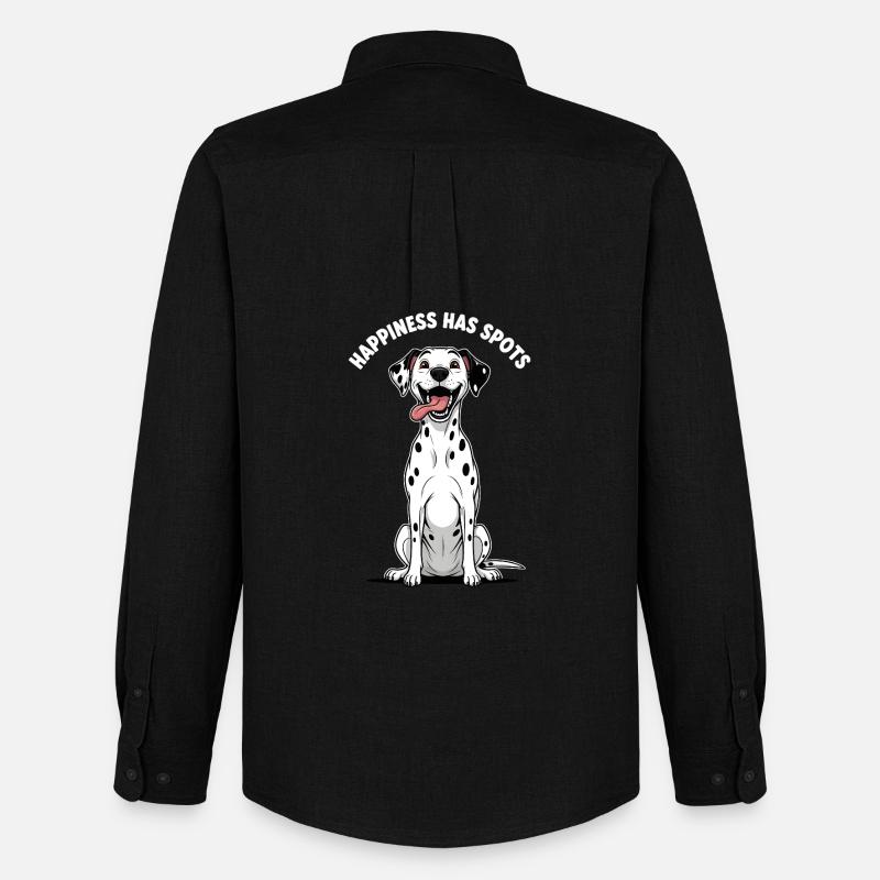 Happiness Has Spots Dalmatiner Design - Männer Oxford Hemd von Stanley/Stella - Schwarz